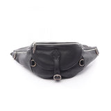 Chrome Hearts, Black, Large, SNAT PACK Waist Bag / Body Bag, Leather, Large, Black