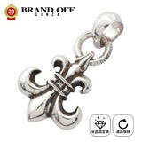 Chrome Hearts, Silver, 2.7cm x 3.3cm, Chrome Hearts Jewelry BS FLEUR W/BALE Pendant Top, Sterling Silver 925, 27mm x 33mm, Silver