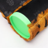 Chrome Hearts Jewelry , Brown Tones / Green Tones, 20cm x 8cm, JEWELRY ROLL 3 Cemetery Cross Patch Leopard Watch Case, Leather, 20cm x 8cm, Brown Tones / Green Tones