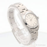 Vintage Rolex Oyster Perpetual 76080 Silver Dial Stainless Steel Ladies Watch