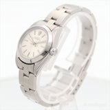 Vintage Rolex Oyster Perpetual 76080 Silver Dial Stainless Steel Ladies Watch
