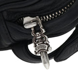 Chrome Hearts, Black/Silver, BAG WRISTHIM BACKPACK Leather Pouch Bracelet, Leather/Sterling Silver, Black/Silver