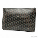 GOYARD Senat MM Clutch Bag Brown White PVC Women's - Pre-owned