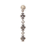 Chrome Hearts, Silver, 0.7cm x 4.2cm, Chrome Hearts Jewelry TINY E CH PLS 3 Drop Earrings, 925 Silver / K14 Gold, 0.7cm x 4.2cm, Silver
