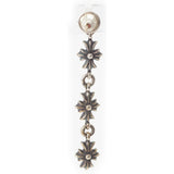 Chrome Hearts, Silver, 0.7cm x 4.2cm, Chrome Hearts Jewelry TINY E CH PLS 3 Drop Earrings, 925 Silver / K14 Gold, 0.7cm x 4.2cm, Silver