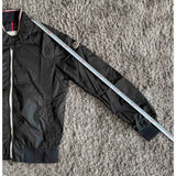MONCLER, Black, Size 2, Nylon Windbreaker Jacket, Nylon, Size 2 (M), Black