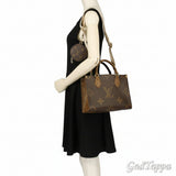 Louis Vuitton Monogram OnTheGo PM Tote Bag, Brown, M46373 - Pre-owned