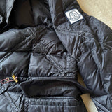 Moncler Quilted Blazer-Style Jacket – Dark Blue – Size 1 – Gold Buttons, Front Pockets & Adjustable Drawstring Waist