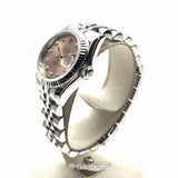 Vintage Rolex Datejust 179174G Pink Dial 10P Diamond Ladies Watch