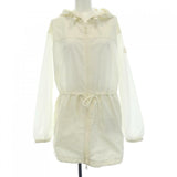 Moncler FILIRA Women's Sheer Jacket – White – Size 0 – Used B Condition – Cuff Stain