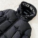 MONCLER MONTCLA, Black, Size 0, Hooded Nylon Down Jacket, Nylon, Size 0 (S), Black