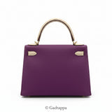 Hermes Kelly 28, Personal Order, C Stamp, Anemone/Argile/Gold Hardware, Togo Leather, Women's Shoulder Bag - Pre-owned