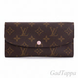 LOUIS VUITTON Long Wallet Monogram Portefeuille Emilie Rose Ballerine M61289 - Pre-owned