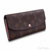 LOUIS VUITTON Long Wallet Monogram Portefeuille Emilie Rose Ballerine M61289 - Pre-owned
