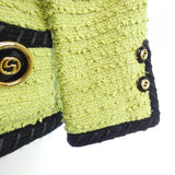 Gucci 560728 ZAA0O, Green, Size 38, Collarless Jacket, Size 38, Green