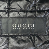 Gucci, Black, Size 48, Nylon Suede Leather Bomber Jacket, Nylon Leather Blend, 48, Black