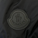 Moncler MONTCLA Men's Down Jacket – Black – Size 4 – Used B Condition – Logo Embroidery Snags, Stains & Pocket Peeling