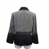 MONGRE, Gray/Black, Size 40, Stand Collar Jacket, Wool/Mohair/Nylon, Size 40, Gray/Black