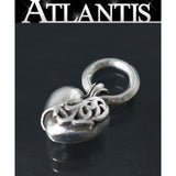Chrome Hearts, Silver, 14mm x 18mm, Chrome Hearts Jewelry Heart Pendant Large Pendant Charm, SV925 Sterling Silver, 27mm, Silver