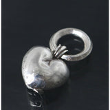 Chrome Hearts, Silver, 14mm x 18mm, Chrome Hearts Jewelry Heart Pendant Large Pendant Charm, SV925 Sterling Silver, 27mm, Silver