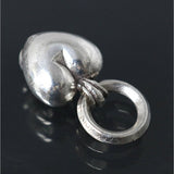 Chrome Hearts, Silver, 14mm x 18mm, Chrome Hearts Jewelry Heart Pendant Large Pendant Charm, SV925 Sterling Silver, 27mm, Silver