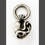 Chrome Hearts, Silver, 1.5cm x 1.1cm, Chrome Hearts Jewelry Heart Charm Necklace Pendant Top, SV925 Sterling Silver, 1.5cm x 1.1cm, Silver