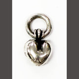 Chrome Hearts, Silver, 1.5cm x 1.1cm, Chrome Hearts Jewelry Heart Charm Necklace Pendant Top, SV925 Sterling Silver, 1.5cm x 1.1cm, Silver