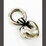 Chrome Hearts, Silver, 1.5cm x 1.1cm, Chrome Hearts Jewelry Heart Charm Necklace Pendant Top, SV925 Sterling Silver, 1.5cm x 1.1cm, Silver