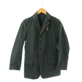 MONCLER, Navy, Size 0, Single-Breasted Tailored Blazer, Cotton/Polyester/Polyurethane, Size 0, Navy