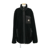 Moncler FELPA2025 Men's Zip-Up Blouson Jacket – Black – Size XL – Used B Condition – Pilling, Stains & Fabric Wear
