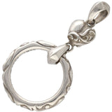 Chrome Hearts, Silver, 3.0cm x 6.0cm, Chrome Hearts Jewelry Eyewear Loop Heart Scroll Necklace Pendant Top Charm, SV925 Silver, 3.0cm x 6.0cm, Silver