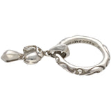 Chrome Hearts, Silver, 3.0cm x 6.0cm, Chrome Hearts Jewelry Eyewear Loop Heart Scroll Necklace Pendant Top Charm, SV925 Silver, 3.0cm x 6.0cm, Silver