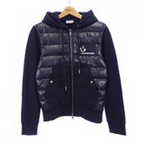Moncler 20918428000 Men's Down Jacket – Navy Blue – Size S – Used B Condition – Left Sleeve & Cuff Stains
