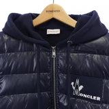 Moncler 20918428000 Men's Down Jacket – Navy Blue – Size S – Used B Condition – Left Sleeve & Cuff Stains
