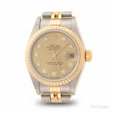 ROLEX Datejust 10PD 79173G Watch, 18K Yellow Gold (K18YG)/Stainless Steel, Automatic Movement, Gold Dial, Ladies'