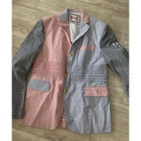 Moncler GAMME BLEU GIACCA, Red and Blue, Size 3, Men's Tailored Jacket, Size 3, Red and Blue