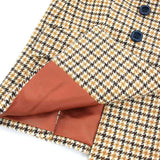 Gucci, Beige, Size 38, Houndstooth Square Double-Breasted Jacket, Wool, 38, Beige