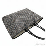 Goyard Saint Louis PM Tote Bag, Herringbone Pattern, Pouch, Black (go19239gg) - Pre-owned