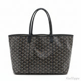 Goyard Saint Louis PM Tote Bag, Herringbone Pattern, Pouch, Black (go19239gg) - Pre-owned
