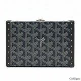Goyard Minodiere Trunk Shoulder Bag, Gray Coated Canvas, Women's Shoulder Bag - Pre-owned