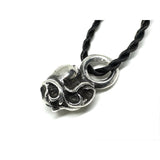Chrome Hearts, Silver x Red, 17.5cm, Chrome Hearts Jewelry KZ Bracelet Red Heart Stack Charm, 925 Sterling Silver / Silk Cord, 17.5cm, Silver x Red