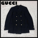 Gucci, Black, IT48 (Men's M), Double-Breasted Tailored Jacket, 100% Wool, IT48, Black