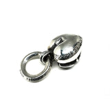 Chrome Hearts, Silver, 2.95cm x 1.6cm, Chrome Hearts Jewelry Heart Pendant Old Silver Top, SV925 Sterling Silver, 2.95cm x 1.6cm, Silver