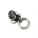 Chrome Hearts, Silver, 2.95cm x 1.6cm, Chrome Hearts Jewelry Heart Pendant Old Silver Top, SV925 Sterling Silver, 2.95cm x 1.6cm, Silver