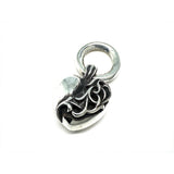 Chrome Hearts, Silver, 2.95cm x 1.6cm, Chrome Hearts Jewelry Heart Pendant Old Silver Top, SV925 Sterling Silver, 2.95cm x 1.6cm, Silver