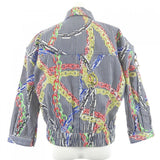 Louis Vuitton, Navy/White, Size 40, Women's Jacket, 40, Navy/White