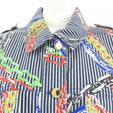 Louis Vuitton, Navy/White, Size 40, Women's Jacket, 40, Navy/White
