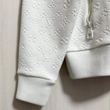 Louis Vuitton, White, Size M, Men's LVSE Monogram Fleece Track Jacket, Polyester/Nylon/Cotton, M, White