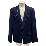 Gucci 740448, Dark Navy, Size 52 (L), Men's Jacket, Polyester Wool, Size 52, Dark Navy
