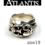 Chrome Hearts, Silver, Size 19, Chrome Hearts Jewelry Dagger Heart Ring, SV925 Sterling Silver, 10mm - 18mm, Silver